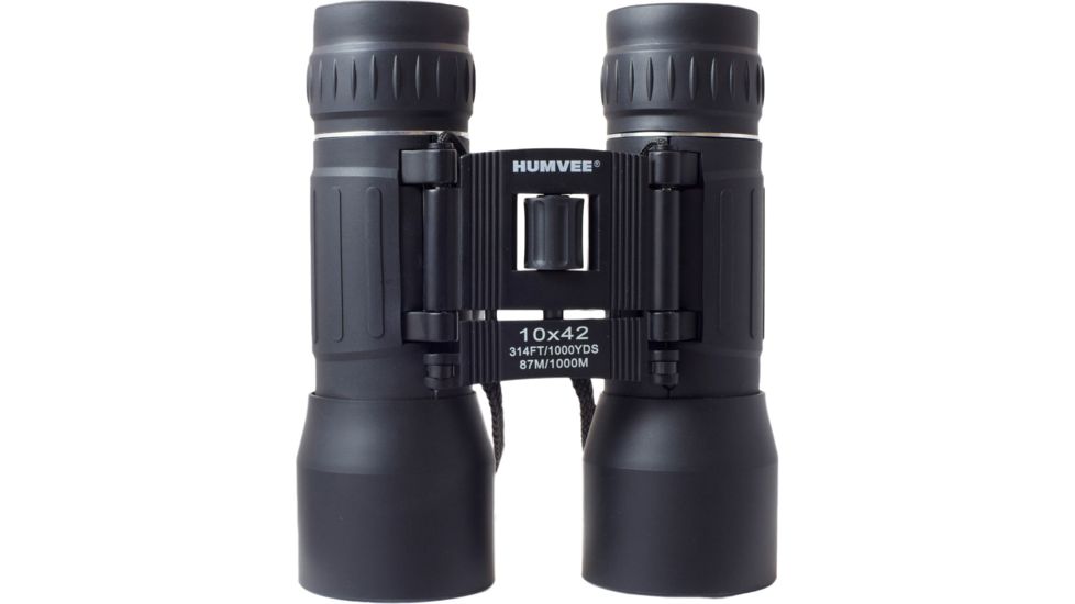Humvee 10x42 Compact Binocular, Black, Black HMV-B-10X42-BLK