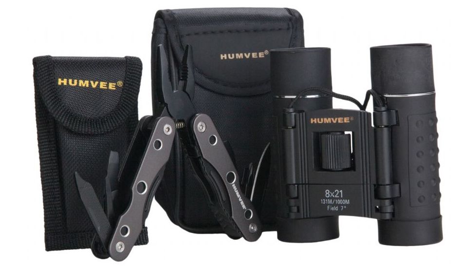 Humvee Binoculars/Multi Tool Combo, Black/Grey HMV-CP-9