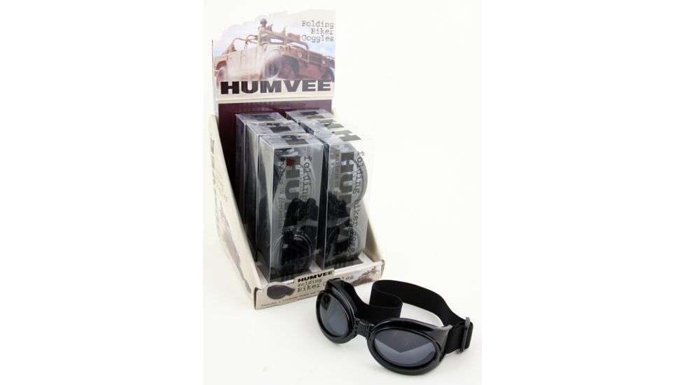 Humvee Folding Biker Goggles Display - HMV-DB-GGL