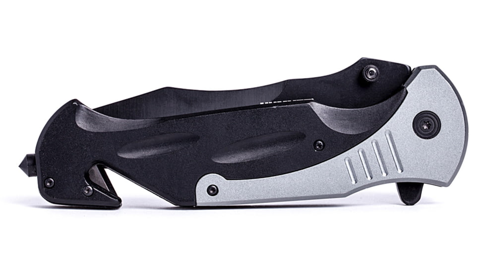 Humvee Recon Serrated Blade with Rear Glass Breaker, Black and Grey HMV-KTR-12