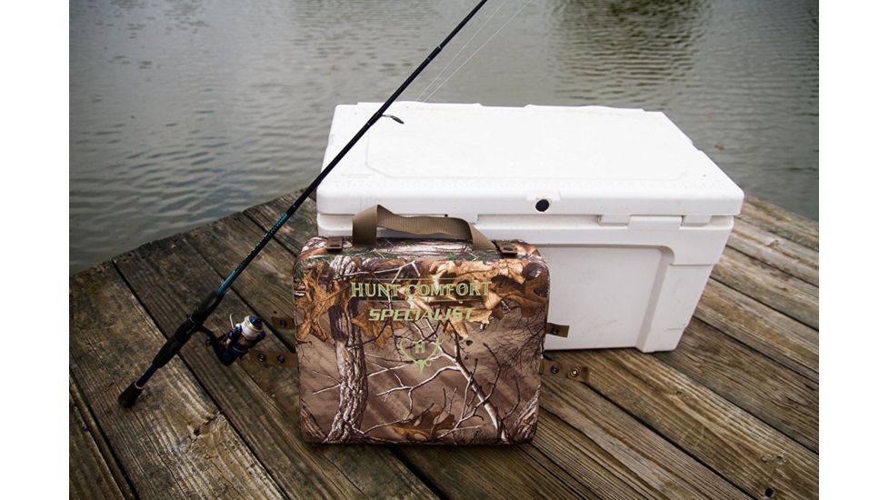 Hunt Comfort Specialist Super Light GelCore Folding Seat, Realtree Extra Camo, 16x4x2.5in HCSC80G