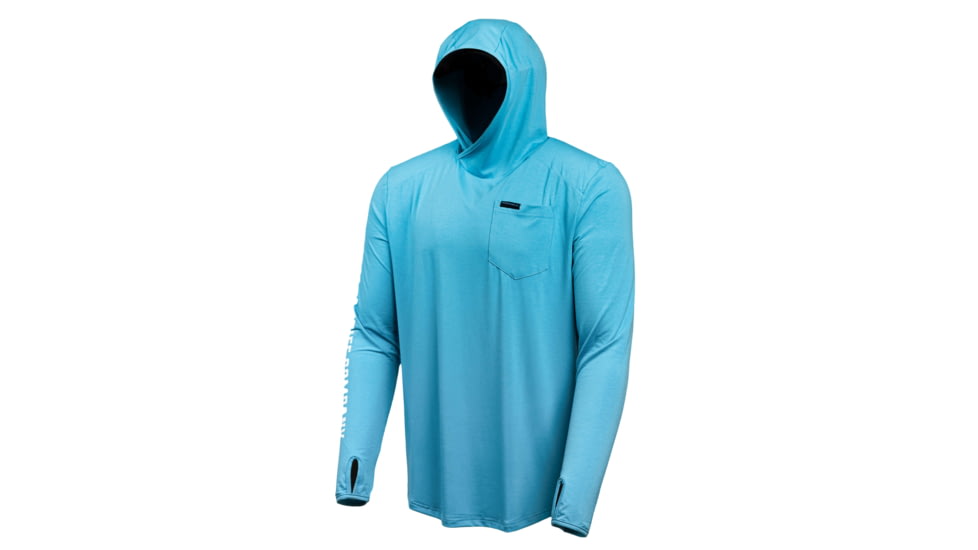 Hunt SUN RIVER BAMBOO HOODIE - GLACIER BLUE, MKC-001360