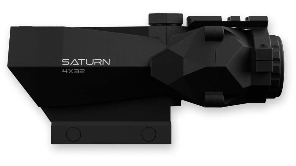 Hunt World USA Saturn 4x32mm Tactical Rifle Scope, 32mm Tube, Prismatic, Black, NSN -, S4x32