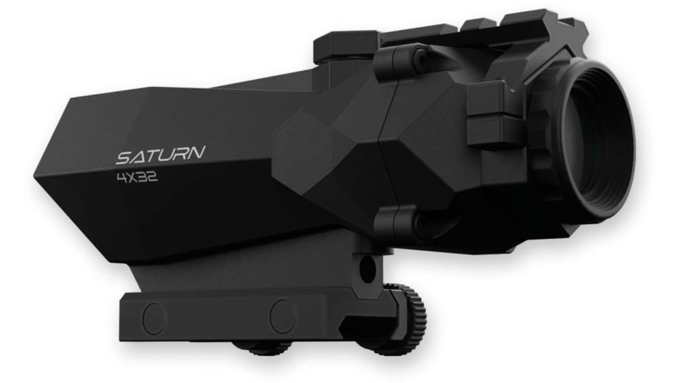 Hunt World USA Saturn 4x32mm Tactical Rifle Scope, 32mm Tube, Prismatic, Black, NSN -, S4x32