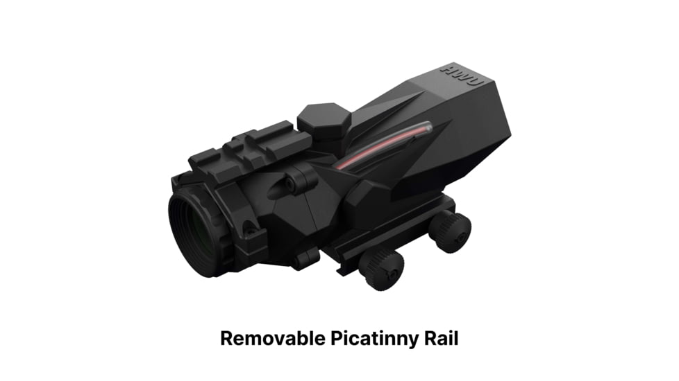 Hunt World USA Saturn 4x32mm Tactical Rifle Scope, 32mm Tube, Prismatic, Black, NSN -, S4x32