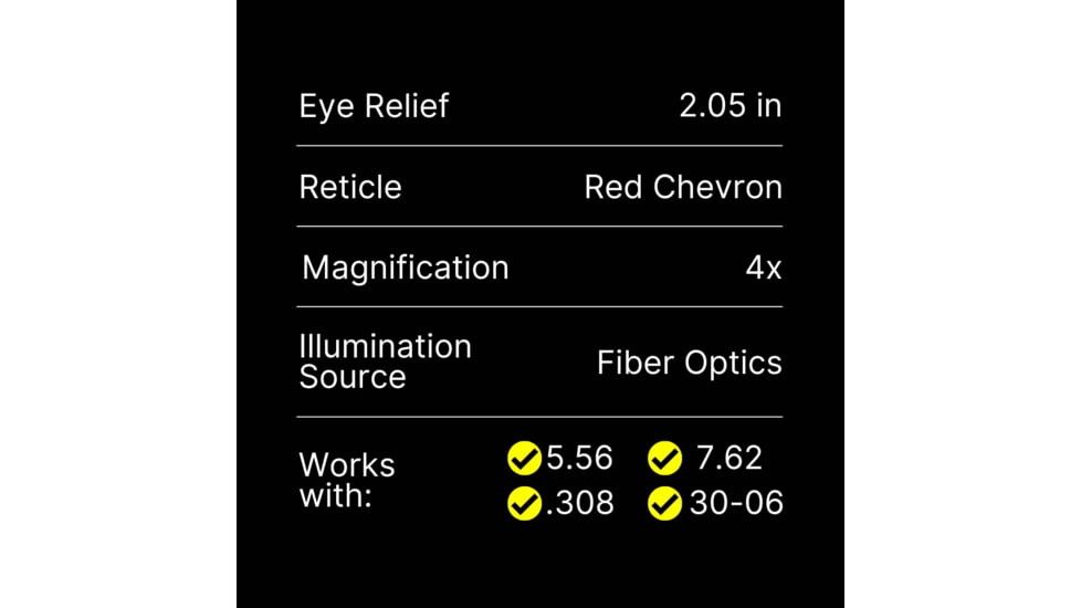 Hunt World USA Saturn 4x32mm Tactical Rifle Scope, 32mm Tube, Prismatic, Black, NSN -, S4x32