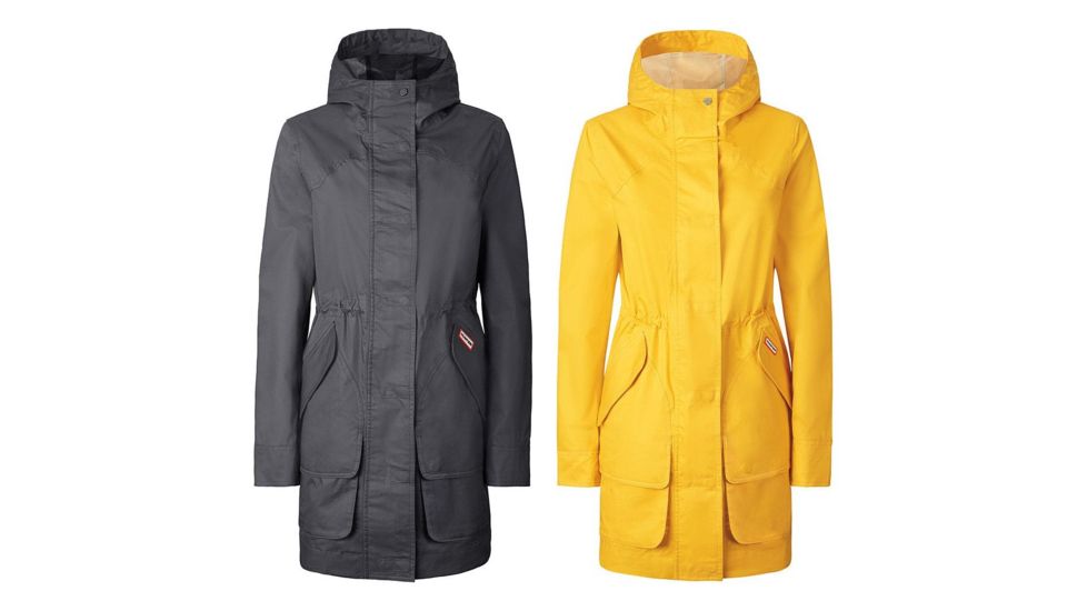 Hunter Boots Original Cotton Hunting Coat - Women's, Dark Slate, Yellow
