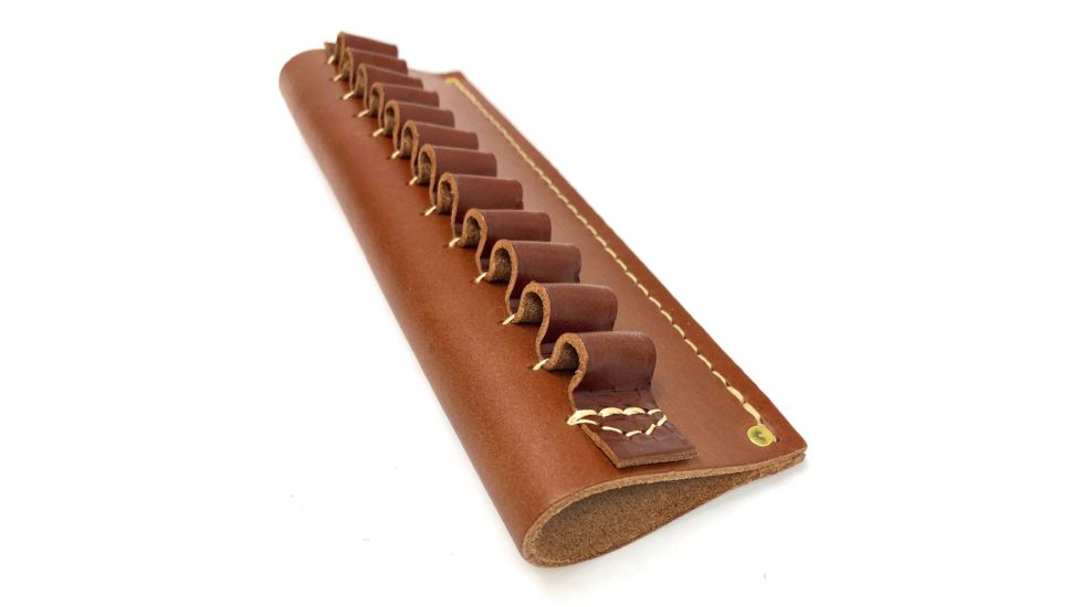 Hunter Company 0545 Handgun Cartridge Belt Slide With 12 Loops Leather Brown 45, Chestnut Tan, 545