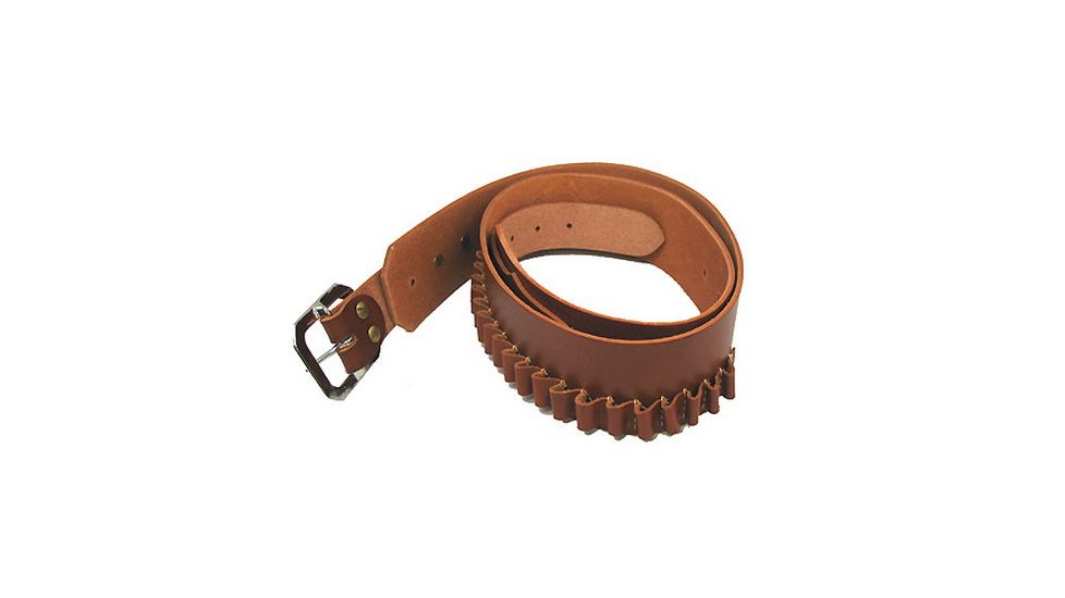 Hunter Company Adjustable Cartridge Belt, Chestnut Tan Leather, 45 Caliber, 25 Capacity, 3458-45