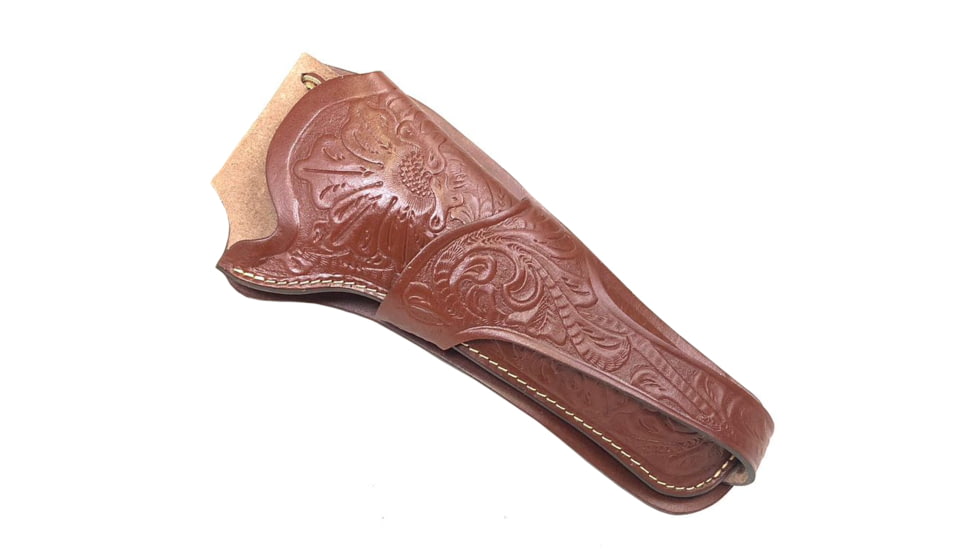 Hunter Company Embossed Cowboy Texas Jockstrap Holster for Large Frame Single Action Firearms, 7.5in Barrels, Right Hand, Chestnut Tan, 1085-50, Chestnut Tan, 1085-50