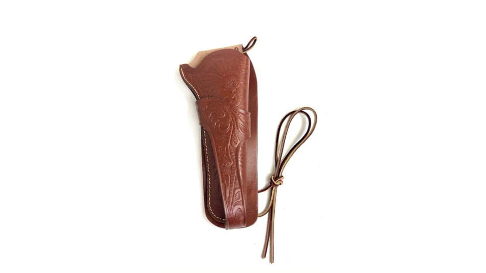 Hunter Company Embossed Cowboy Texas Jockstrap Holster for Single Action Firearms, .22 Caliber, 8-9in Barrels, Right Hand, Chestnut Tan, 1085-67, Chestnut Tan, 1085-67