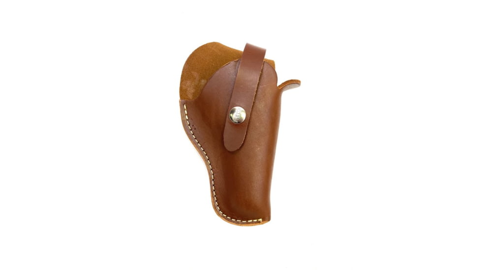 Hunter Company Sure-Fit Leather Belt Holster for Small/Medium Double Action Revolvers, Chestnut Tan, 2200-1L