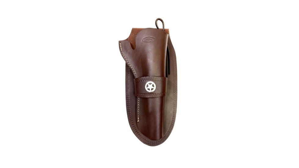 Hunter Company Western Single Loop Holster w/ Concho, Large Frame Single Action Firearms, 7.5in Barrels, Right Hand, Antique Brown, 1082C-50, Antique Brown, 1082C-50