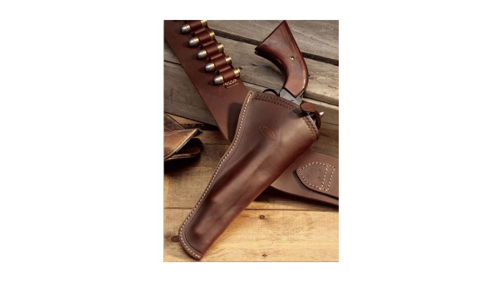 Hunter Company Western Slim Jim Holster,Fits Most Large Single Action Revolvers, Antique Brown, Right Hand, Size 40, Antique Brown, 1081-40