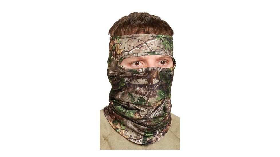 Hunters Specialties H.s. Scent-a-way Lightweight Spandex 3/4 Facemask Rt-xgreen