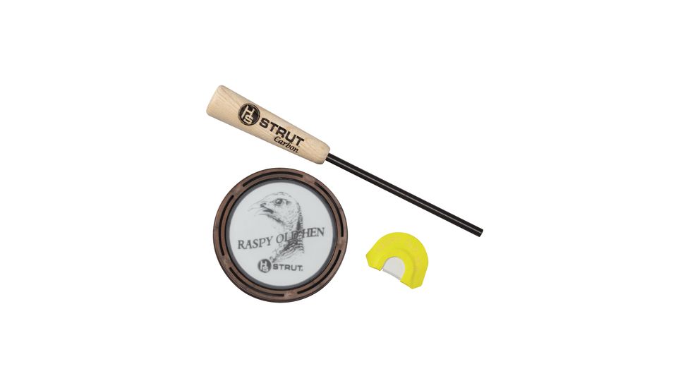 Hunters Specialties Raspy Old Hen Glass With Carbon Striker Includes Premium Flex Raspy Old Hen Diaphragm Call