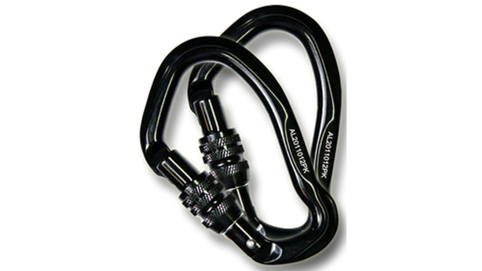 Hunter Safety System HSS Climbing Carabiner 2 Pack, Black, HSS-2CAR