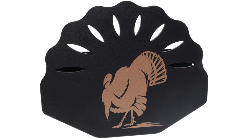 Hunters Specialties Turkey Tail and Beard Mounting Kit, Wood Grain, 4-Pieces, Black, HS-STR-TTMP