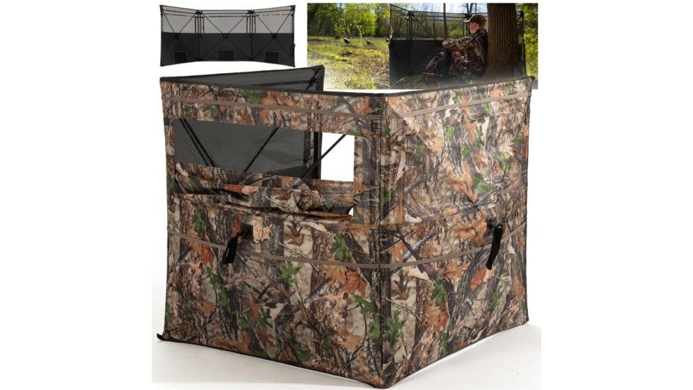 Huntsen 3-Panel See Through Ground Blind Turkey Hunting, HT000009-1