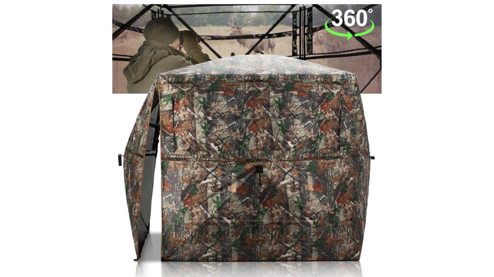 Huntsen Hunting Blind 360 Degree See Through Pop Up Ground Blind, HT000036-2