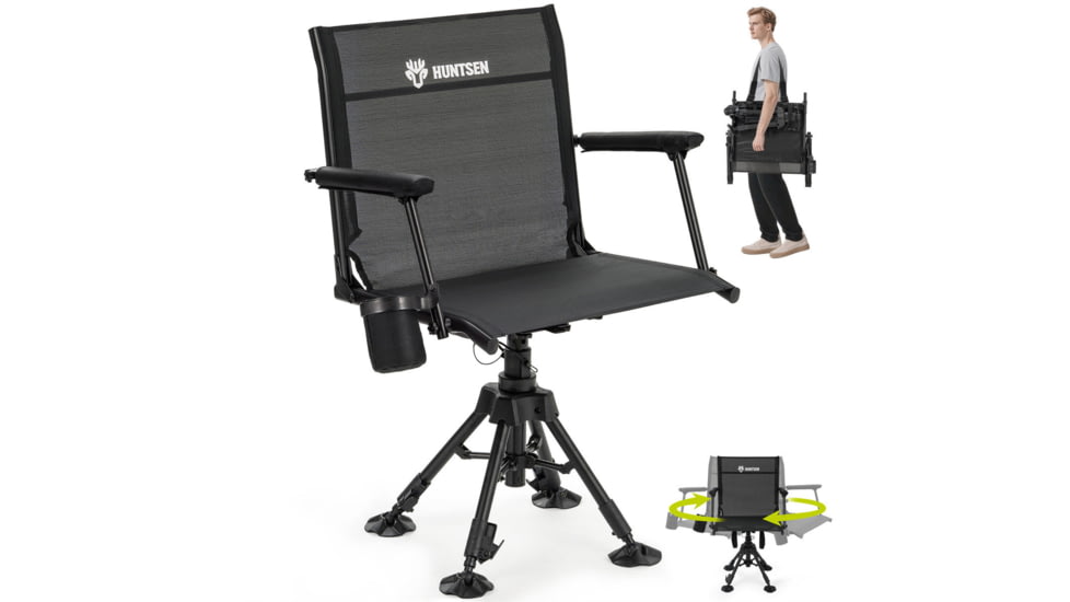 Huntsen Hunting Chair 360deg Silent Swivel for Blinds, HT000012-1