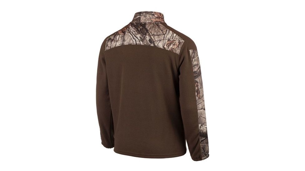 Huntworth Anti-Pill Fleece 1/4 Zip Pullover - Mens, Coffee/Hiddn, 2XL E-957-CF/HDN-2XL