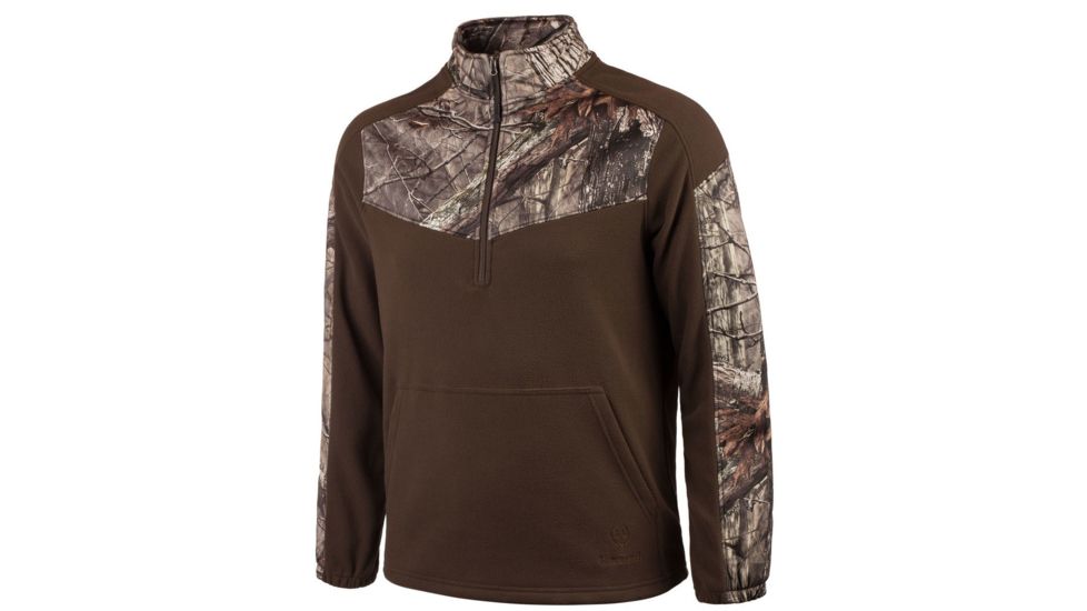 Huntworth Anti-Pill Fleece 1/4 Zip Pullover - Mens, Coffee/Hiddn, 2XL E-957-CF/HDN-2XL