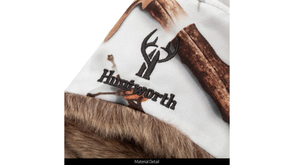 Huntworth Blackfoot Waterproof Thinsulate Insulated Faux Fur Camo Trapper Hat - Mens, Snow Camo, Medium, E-5536-20SCB-M