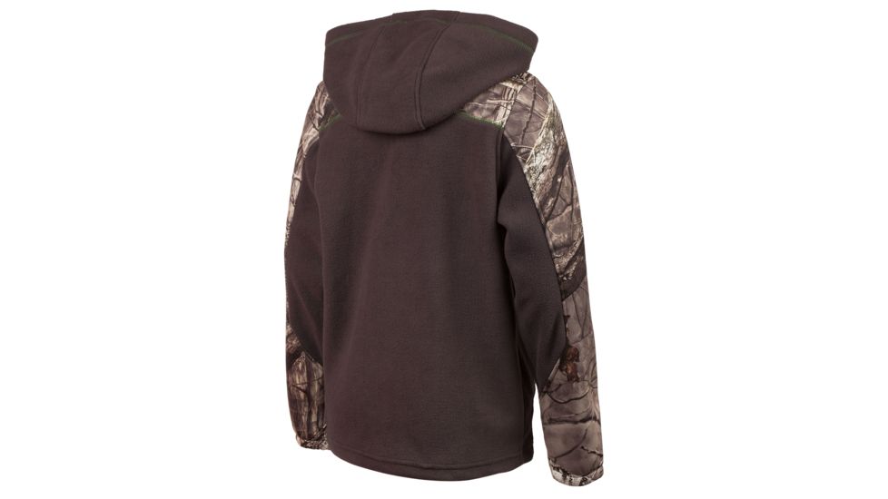 Huntworth Boys Hunting 2-Tone 1/4 Zip Pullover - Kids, Charcoal Grey/Hiddn, Large, E-965-Y-CG/HDN-L