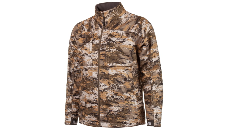 Huntworth Elkins Mid Weight Windproof Soft Shell Jacket Grid Fleece Interior - Mens, Disruption, Extra Large, E-9501-DC-XL