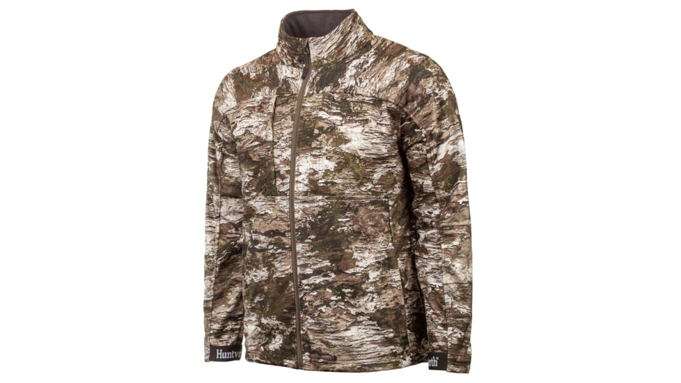 Huntworth Elkins Mid Weight Windproof Soft Shell Jacket Grid Fleece Interior - Mens, Tarnen, Large, E-9501-TRN-L