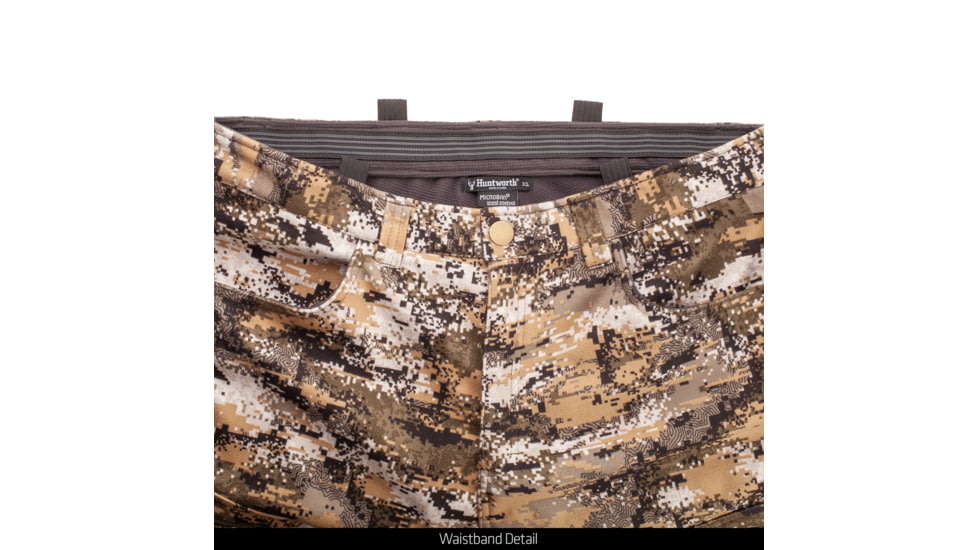 Huntworth Elkins Mid Weight Windproof Soft Shell Pants Waffle Fleece Interior - Mens, Disruption, 3XL, E-9503-DC-3XL