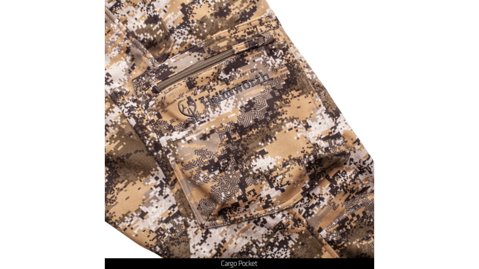 Huntworth Elkins Mid Weight Windproof Soft Shell Pants Waffle Fleece Interior - Mens, Disruption, 3XL, E-9503-DC-3XL