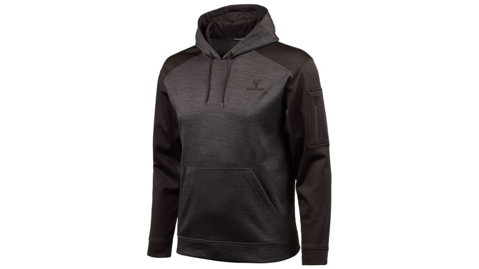 Huntworth Heather Performance Fleece Hoodie - Mens, Heather Black/Black, 2XL, E-9137-HK/BK-2XL