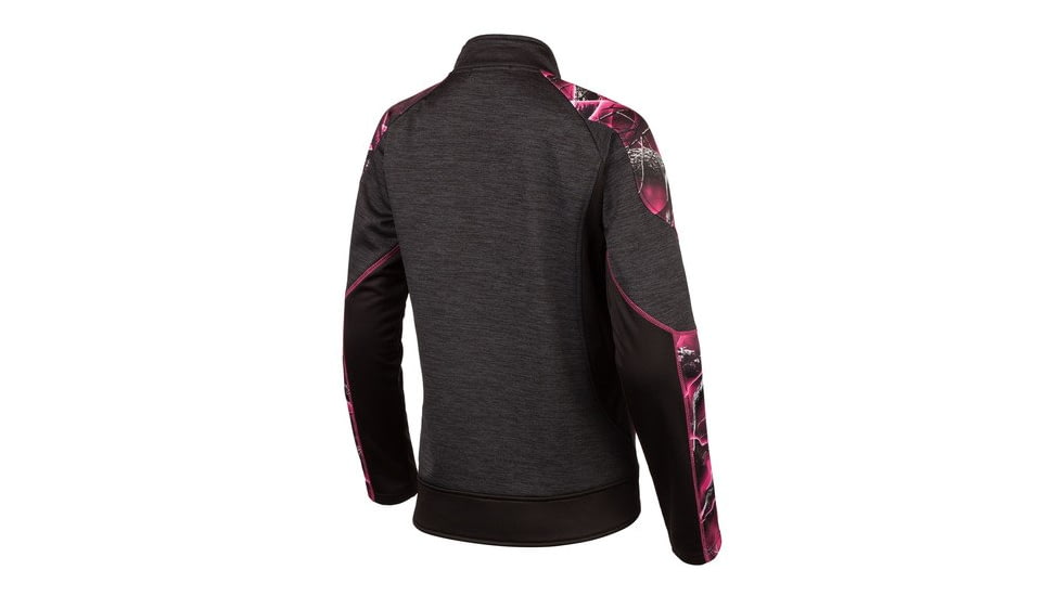 Huntworth Heather Performance Fleece Jacket - Womens, Heather Black/Huntworth Passion, Medium E-9101-W-HK/PA-M
