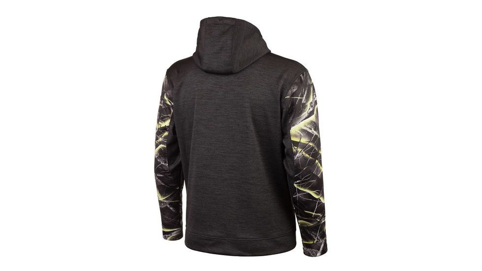 Huntworth Hunting Performance Fleece Mens Hoodie, Heather Black/Huntworth Kinetic, Extra Large E-9137-HK/KN-XL