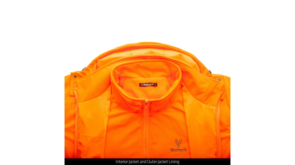 Huntworth Huntington 3-in-1 Waterproof Tricot Jacket - Mens, Blaze, 2XL, E-9364-BZ-2XL