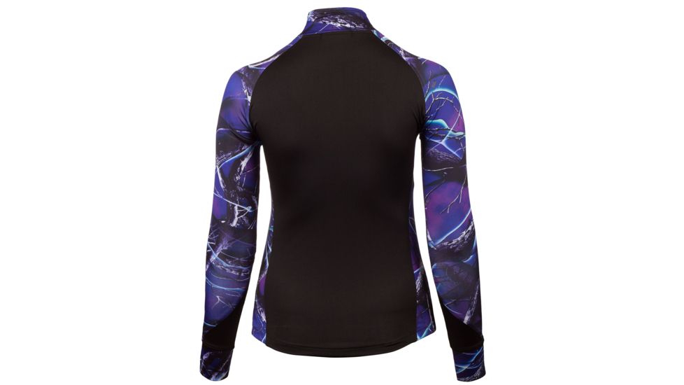 Huntworth Lifestyle Performance Fleece Hoodie Jacket - Womens, Black/Huntworth Ultraviolet, Small, E-9112-W-31BK/UV-S