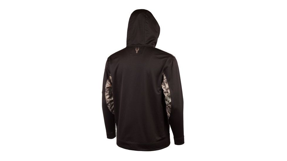 Huntworth Lifestyle Performance Fleece Hoodie - Mens, Black/Hiddn, Large E-924-BK/HDN-L