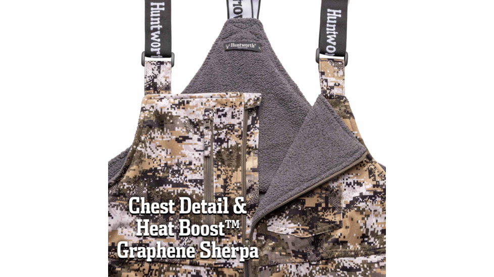Huntworth Matterhorn Heat Boost Heavyweight Waterproof Lined Hunting Bib Overalls - Mens, Disruption, Extra Large, E-9541-DC-XL