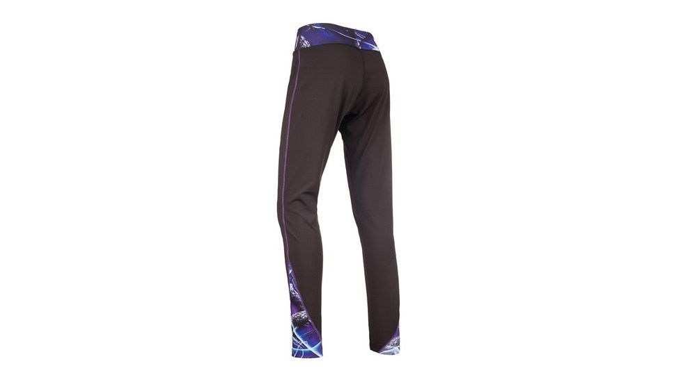 Huntworth Poly Spandex Simple Leggings - Womens, Black/Huntworth Ultraviolet, Medium E-9156-W-21BK/UV-M