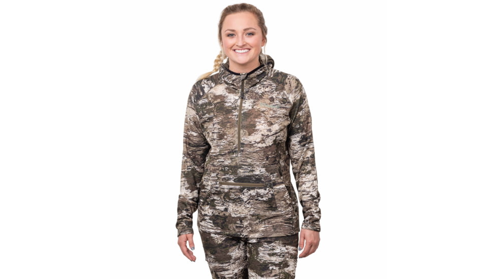 Huntworth Shelton Mid Weight Hoodie - Women's w/ Facemask, Large, Tarnen, E-9554-W-TRN-L