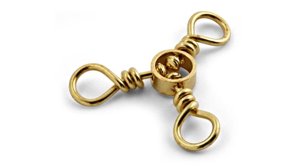 Hurricane Brass 3-Way Swivels Size 6 6pk, TWS6-6