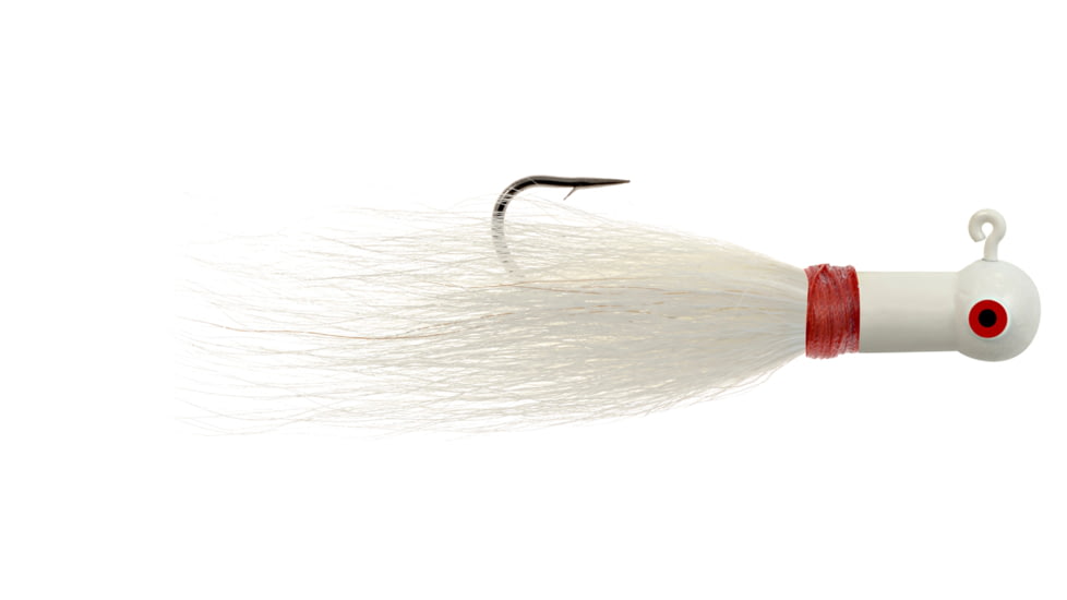 Hurricane Bugeye Bucktail 3/4oz White 2pk, H-BEB34-1