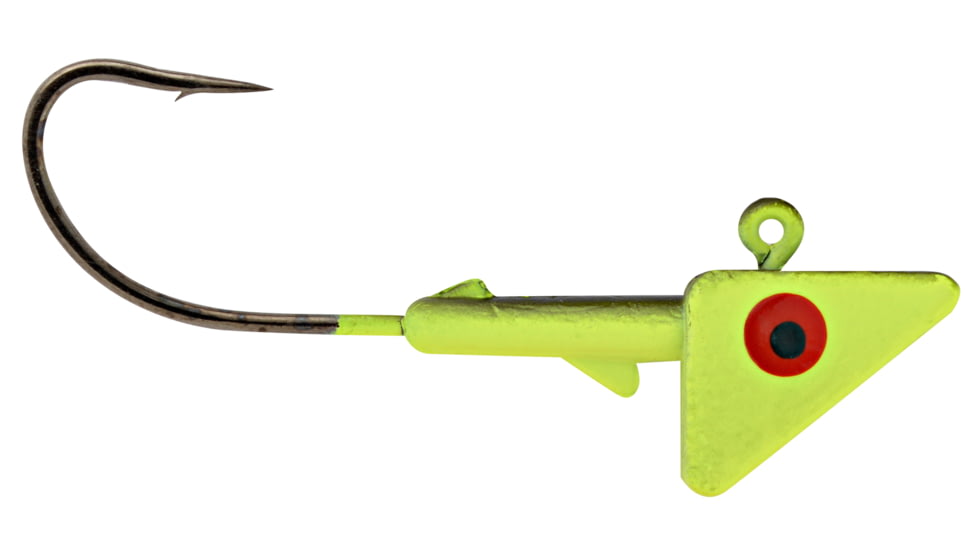 Hurricane Shad Heads 1oz 3pk Chartreuse/Black Back, H-SAH10-103