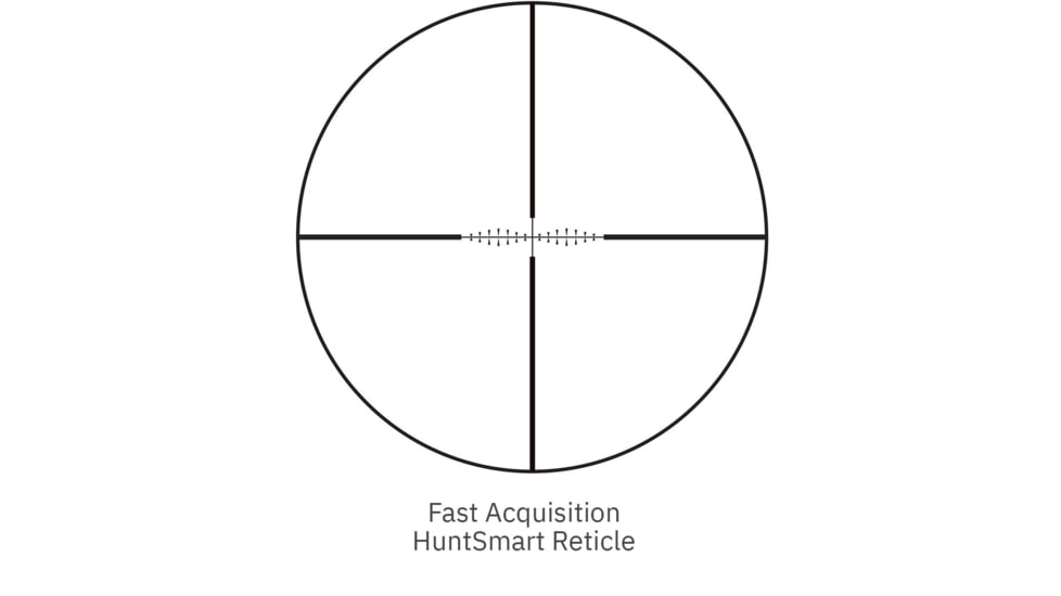Huskemaw Blue Diamond 5-20x50mm Rifle Scope, 30mm Tube, Second Focal Plane, Huntsmart Reticle, Matte Black, 10520BDMB