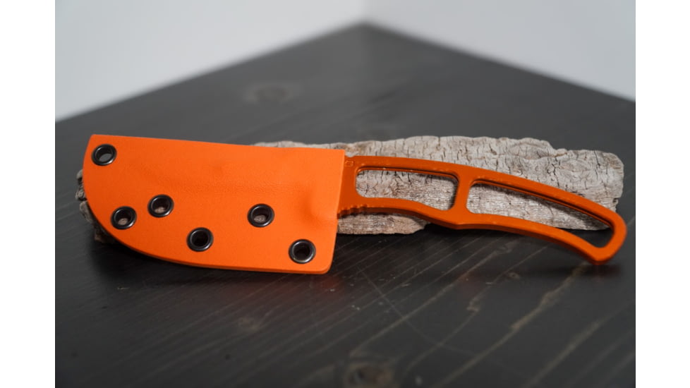 Huto Lifestyle Exo-Skeleton Fixed Blade Knife, Orange, EXO-SKLTN-KNV-LGRN