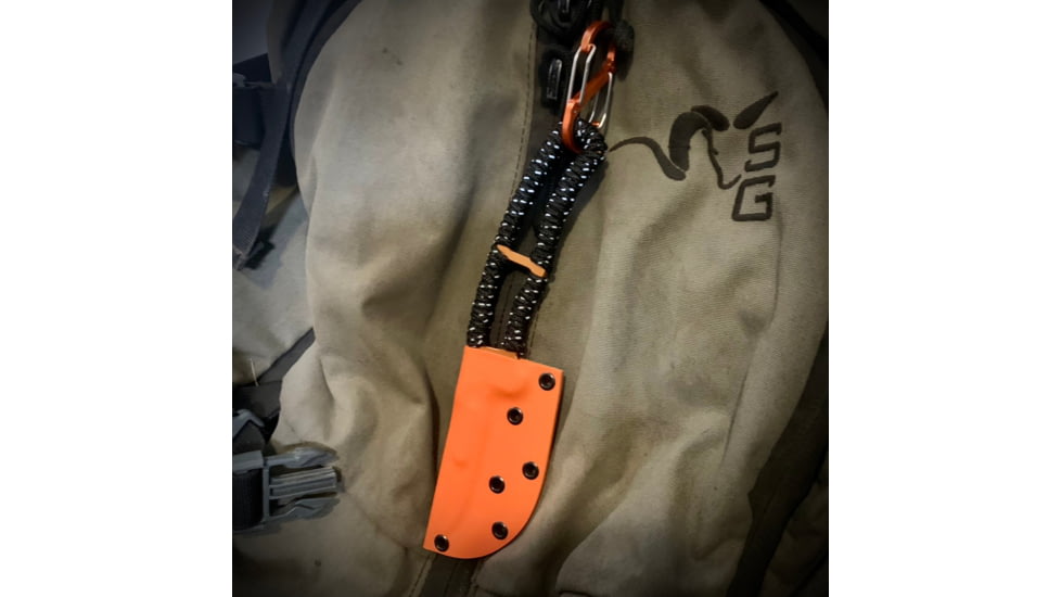 Huto Lifestyle Exo-Skeleton Fixed Blade Knife, Orange, EXO-SKLTN-KNV-LGRN