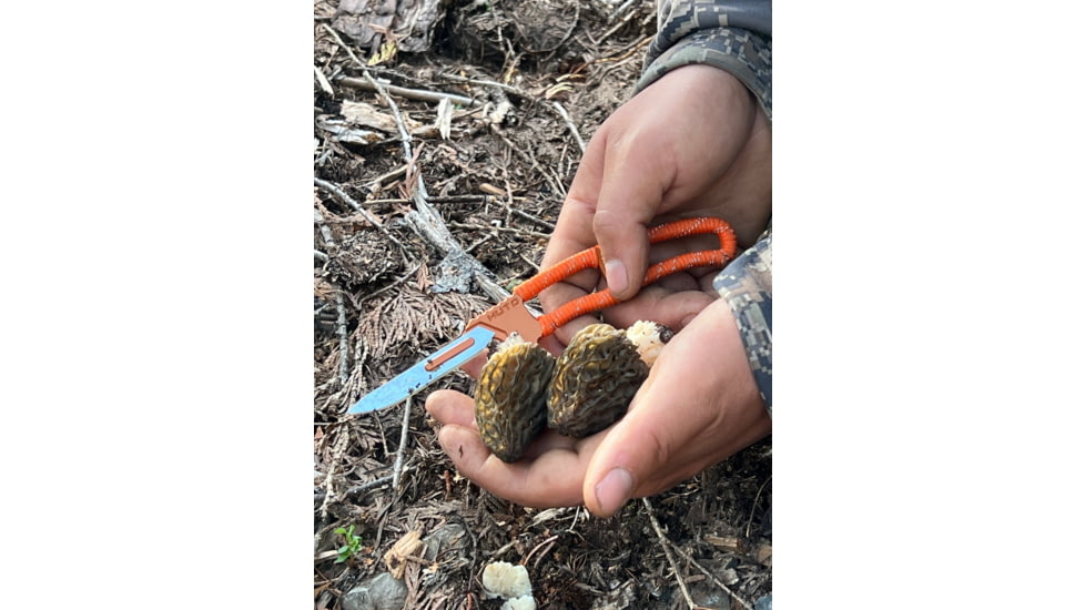 Huto Lifestyle Exo-Skeleton Fixed Blade Knife, Orange, EXO-SKLTN-KNV-LGRN