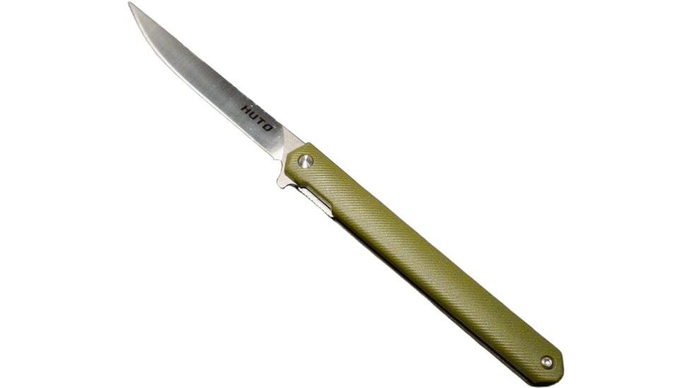 Huto Lifestyle Finisher Folding Hard Blade Skinner Knife, Army Green, FINSH-KNV-ARMGRN